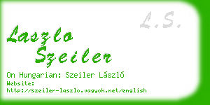 laszlo szeiler business card
