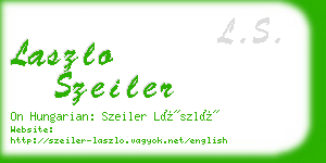 laszlo szeiler business card